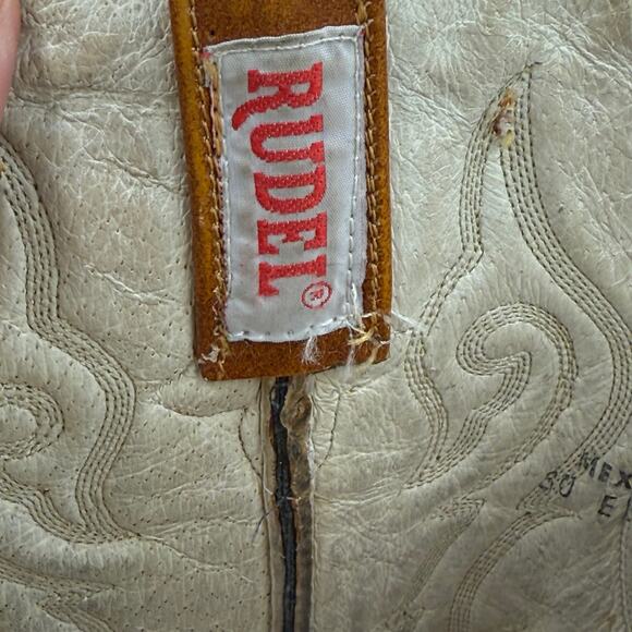 Rudel Brown Leather Men’s Western Cowboy Boots Sz 11E - Picture 13 of 16